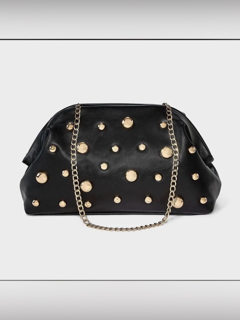 Studded Oversized Clutch - A New Day Black, NWT contemporary whimsigoth